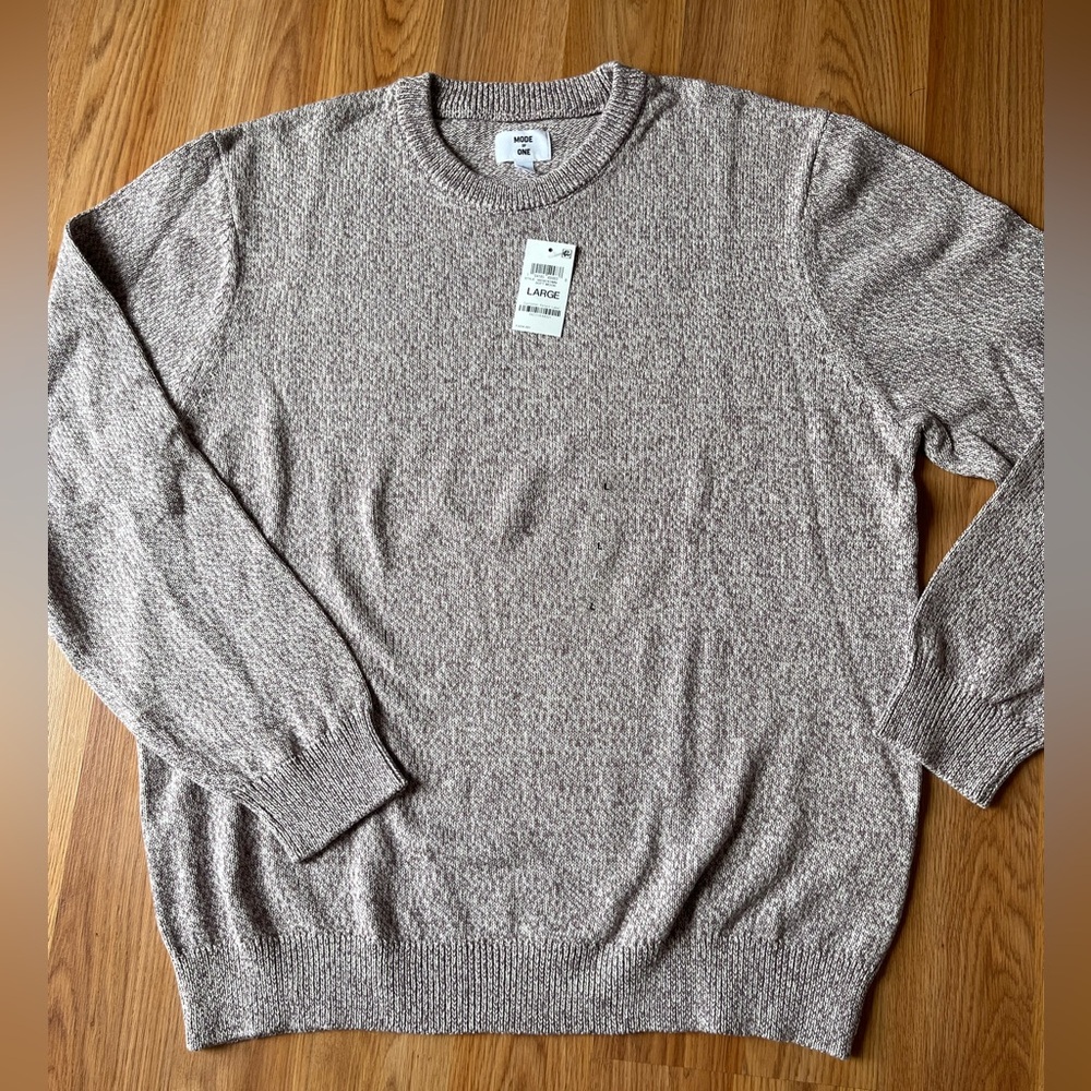 Men’s sweater “Mode of One” size Large - it’s like Mauve and white - NwT